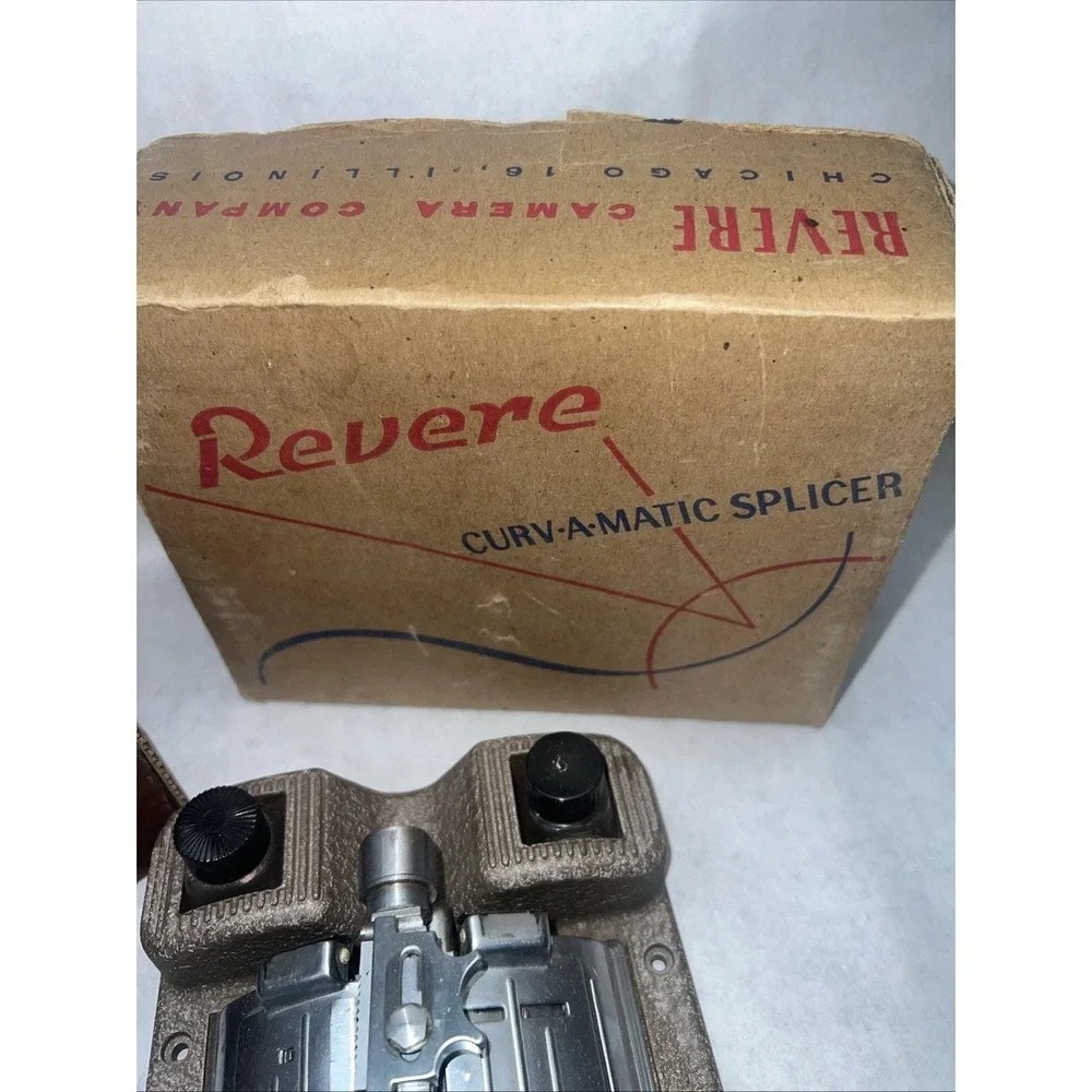 Vintage Revere Curv-A-Matic Film Splicer 8mm 16mm Movie Box